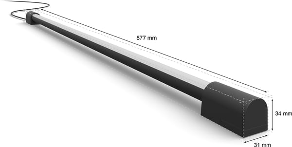 Philips Hue Gradient Light Tube - smart-lysrør, sort, flerfarvet belysning