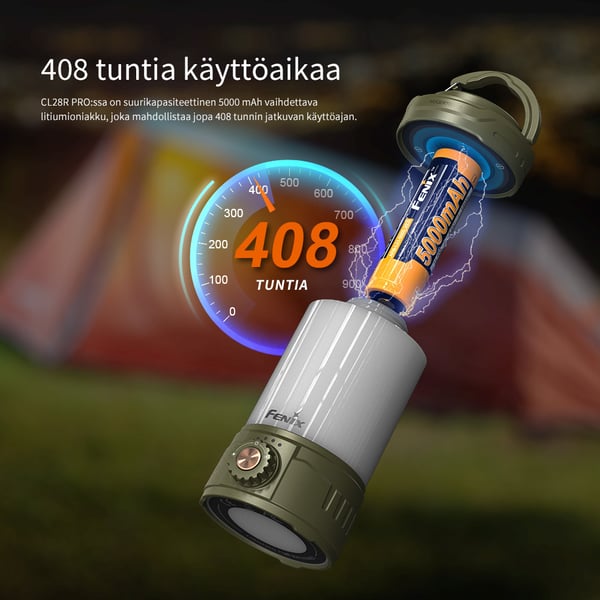 Fenix CL26R PRO -campinglygte, grøn-