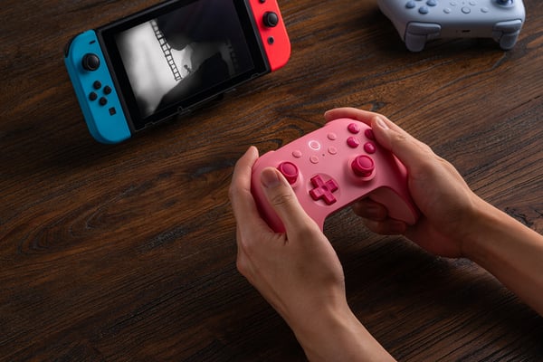 8BitDo Ultimate 2C Bluetooth-spelkontroll, rosa, Switch