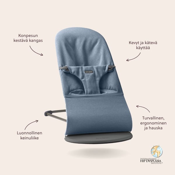 BabyBjörn Bouncer Bliss Vävd Babysitter, Blå