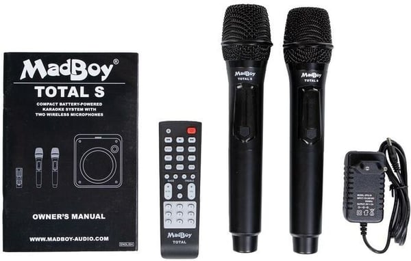 MadBoy TOTAL S batteridriven karaokenhet med trådlösa mikrofoner