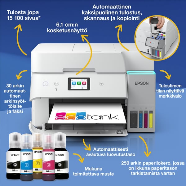EcoTank ET-4956 multifunktionsskrivare med arkmatning