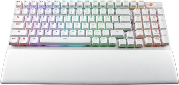 Asus ROG Strix Scope II 96 trådlöst gamingtangentbord, vit