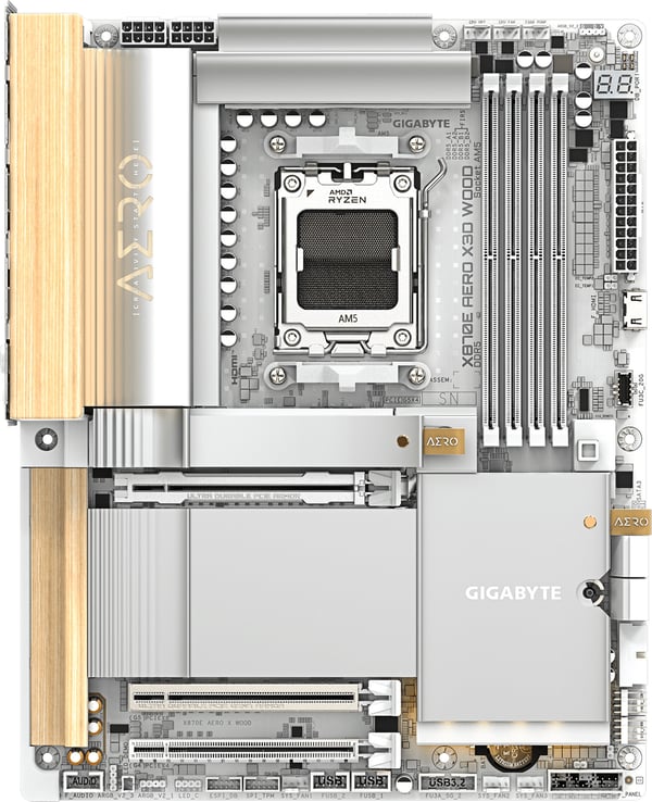 Gigabyte X870E AERO X3D WOOD ATX-moderkort