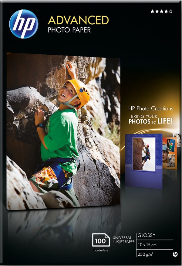 HP Avancerat fotopapper Blank - fotopapper, 10 x 15 cm, 100 ark