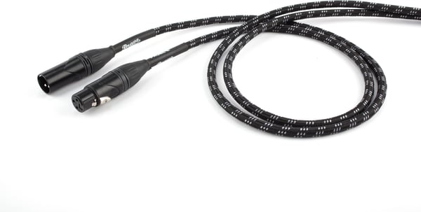 PROEL flätad mikrofonkabel, 6m, svart-vit