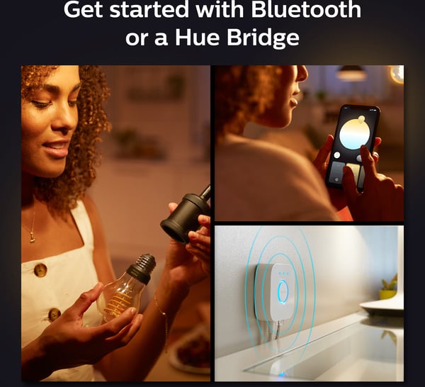 Philips Hue -filamentintelligenta lampa, White Ambiance Filament, E27