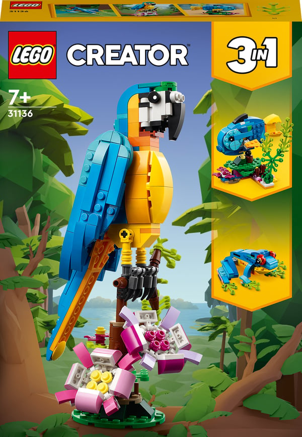 LEGO Creator Exotisk papegoja 31136 Byggset (253 delar)