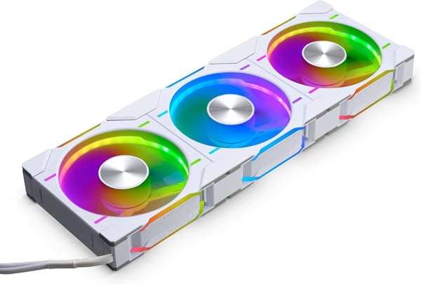 Phanteks D30-120 D-RGB PWM ventilator, hvid, 120 mm, 3 stk.