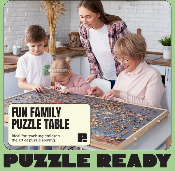 Puzzle Ready - Träpusselbräda, 1500 bitar