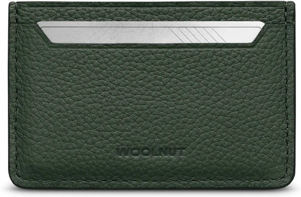 Woolnut Leather Card Holder -kortholder, grøn