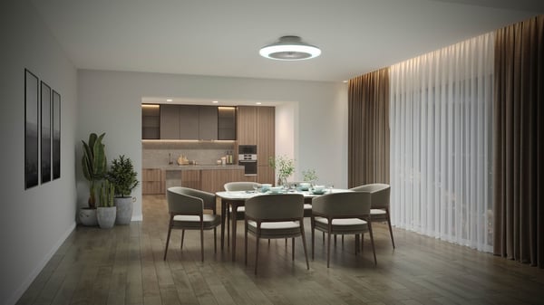 Philips Amigo Flat Fan Ceiling IR RD 25W+60W -ventilatorlampe, hvid