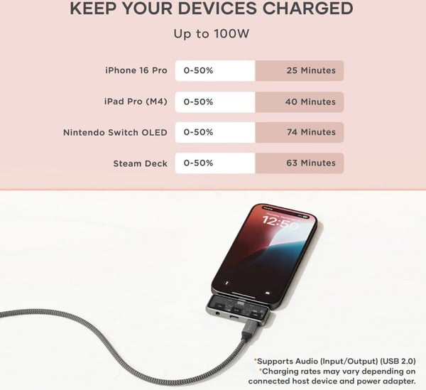 Satechi Mobile XR -USB-C-hubb med ljudåtergivning, stjärngrå