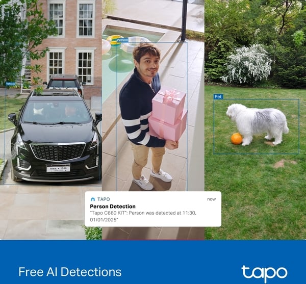 TP-Link Tapo C660 Kit 4K Säkerhetskamera med solpanel, batteridriven