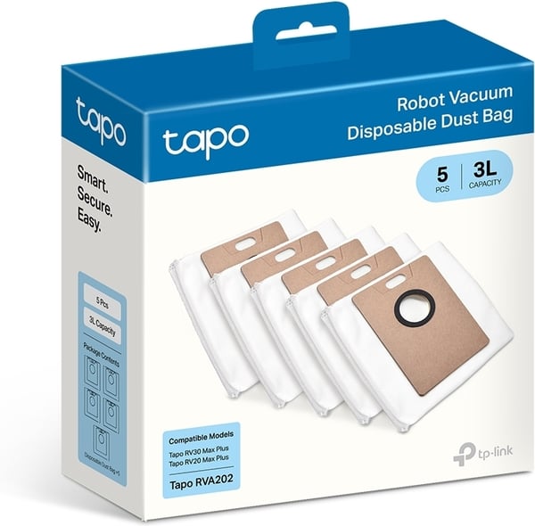 TP-Link Tapo RVA202 tömpsäckar för robotdammsugare, 5 st