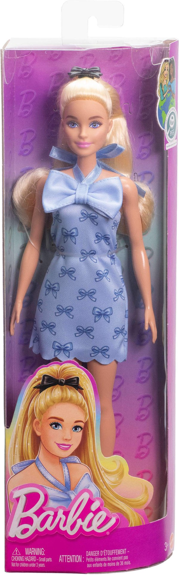 Barbie Fashionista-docka i rosettklänning