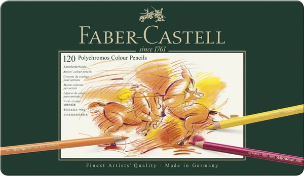 Faber-Castell Polychromos -värikynät peltirasiassa, 120 väriä