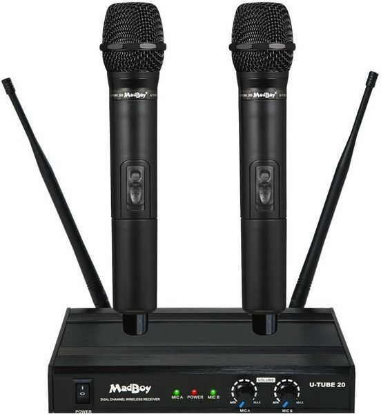 MadBoy U-Tube 20 - trådlöst karaoke mikrofonpar