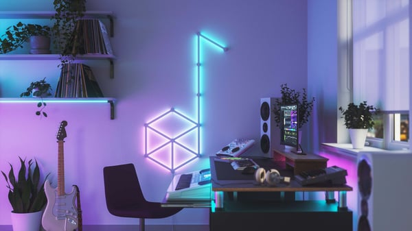 Nanoleaf Lines Starter Kit smart panelbelysning, 15 paneler
