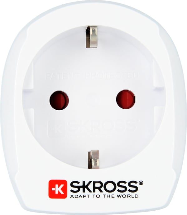 SKROSS-resväskaadapter, EUR -- Sydafrika, jordad