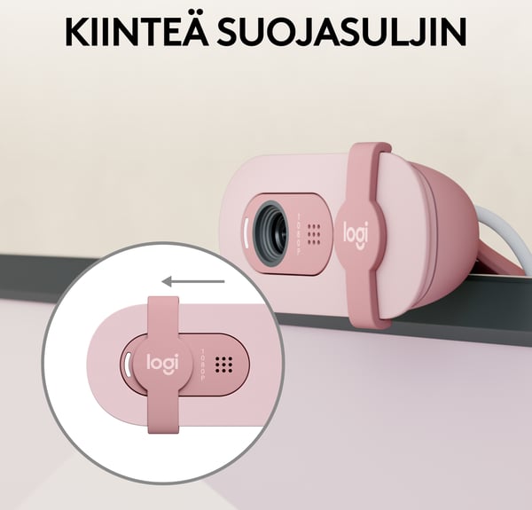 Logitech Brio 100 -webcam, rosa