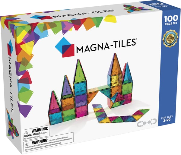 MAGNA-TILES Klara Färger - magnetbyggsats, 100 delar