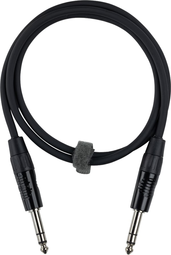 Fuj:tech 6,3 mm TRS hane – 6,3 mm TRS hane ljudkabel, 1 m, svart