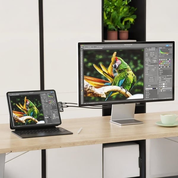 Satechi Mobile XR -USB-C-hub med microSD-läsare, stjärngrå