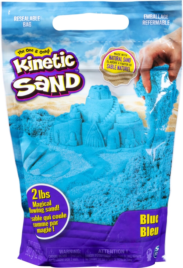 Kinetic Sand Colourpåse leklera, blå