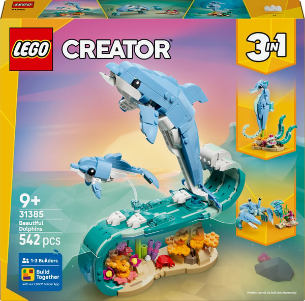 LEGO Creator 31385 Havsdjur: Söta delfiner 3-i-1