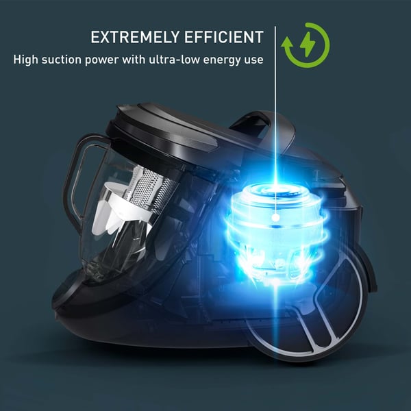 Tefal Silence Force Cyclonic Total Clean dammsugare, påslös, svart