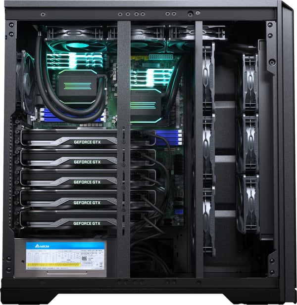 Phanteks Enthoo Pro 2 Server Edition E-ATX-chassi med glaspanel, svart