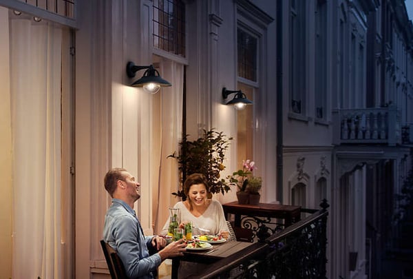 Philips Skarvandt fasadbelysning, svart, E27