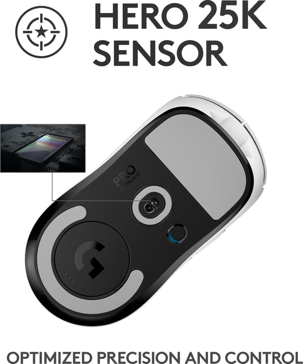 Logitech Pro X Superlight spillemus, hvid