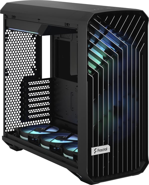 Fractal Design Torrent Svart RGB TG Lätt Tint E-ATX-chassi med fönster, svart