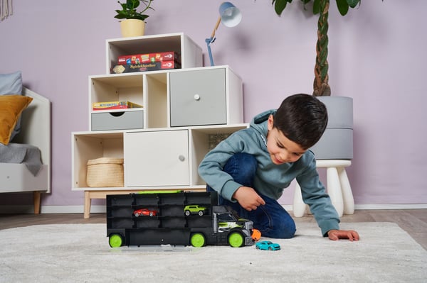 Dickie Toys -biltransport og 4 småbiler
