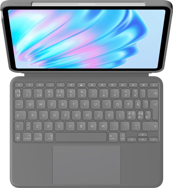 Logitech Combo Touch -tangentbord/skyddsfodral, 11" iPad Air M2