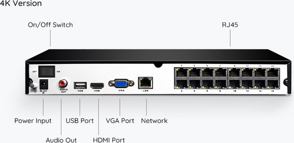 Reolink NVS16-8MB8 4K UltraHD PoE overvågningssystem