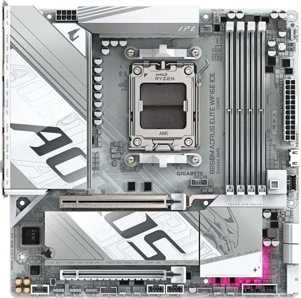 Gigabyte B850M Aorus Elite WiFi6e Ice Micro-ATX-moderkort, AM5