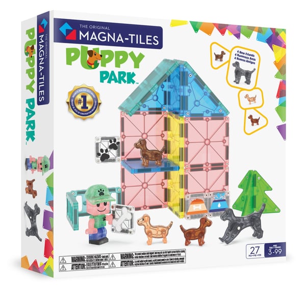 MAGNA-TILES® Hundpark magnetbyggsats, 27 delar