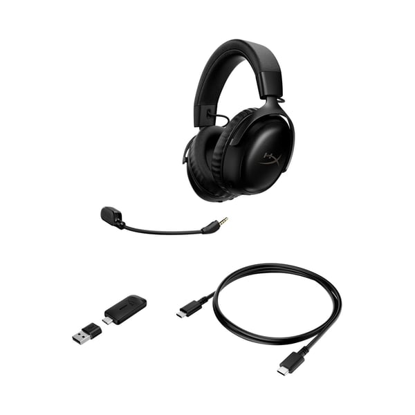 HyperX Cloud III S trådlösa spelhörlurar, svart