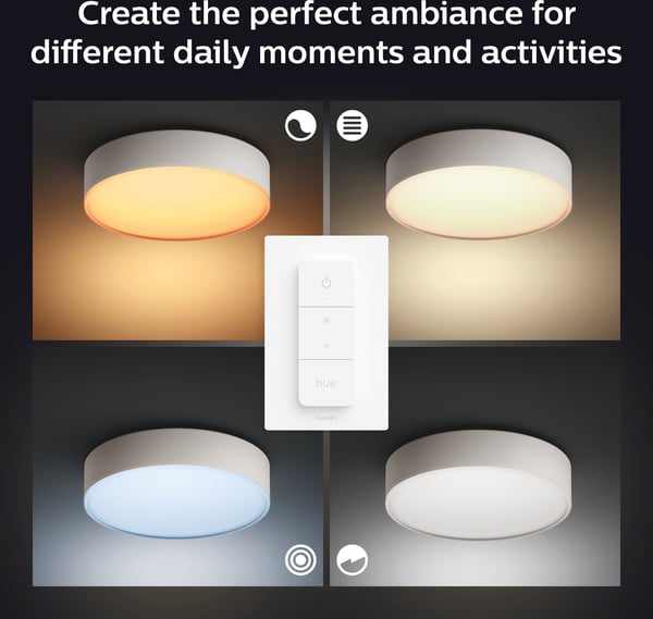 Philips Hue Enrave S white ambiance -smart loftlampe, lille, hvid