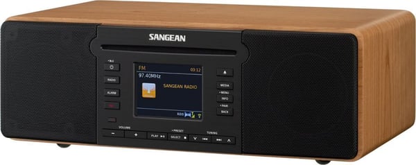 Sangean DDR-66BT -bordradio med CD-afspiller, nøddebrun Sangean DDR-66BT -bordradio med CD-afspiller, nøddebrun