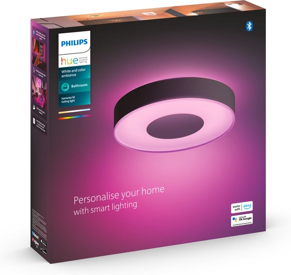 Philips Hue Xamento M -smart taklampa, svart, IP44