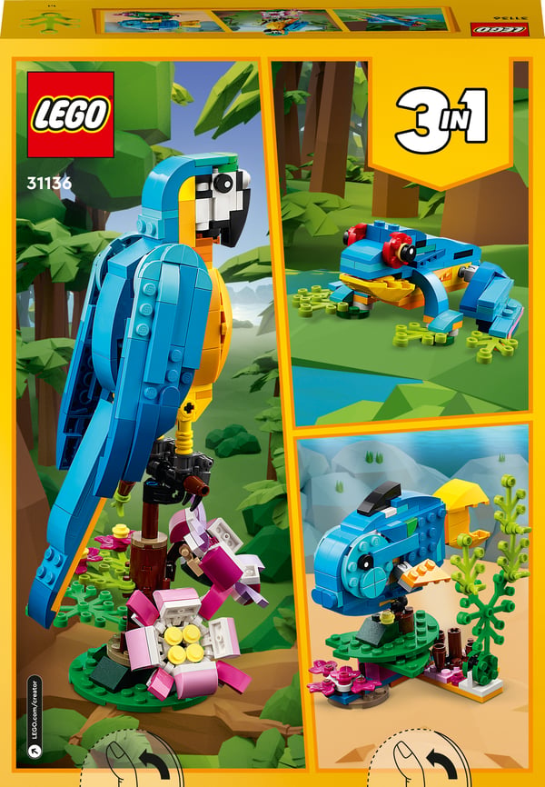 LEGO Creator Exotisk papegoja 31136 Byggset (253 delar)