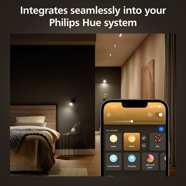 Philips Hue -LED-smartlampa, BT, Vit, GU10, 4,2 W, 1-pack
