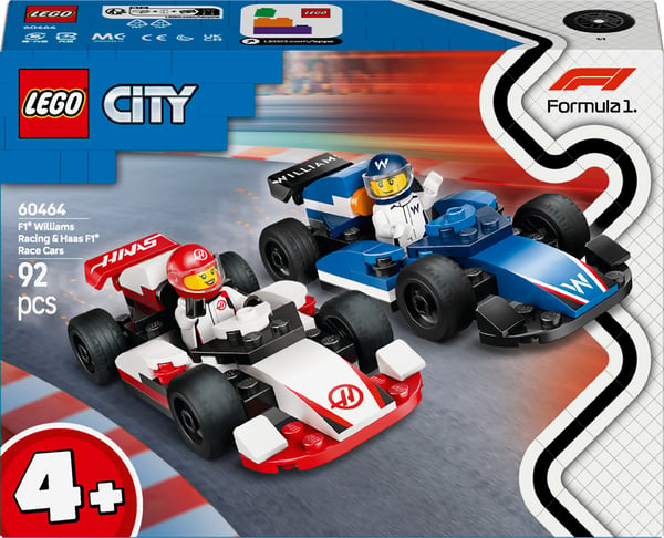 LEGO City 60464 – F1-racere Williams Racing og Haas F1
