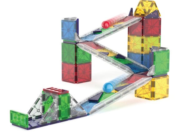 MAGNA-TILES® Rail Racer Deluxe magnetisk kulbana, 90 delar
