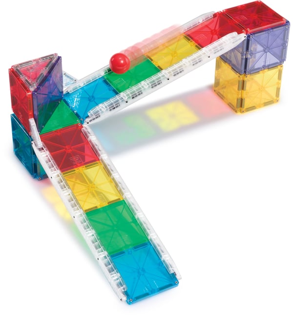 MAGNA-TILES® Rail Racer Liten magnetisk kulbana, 33 delar