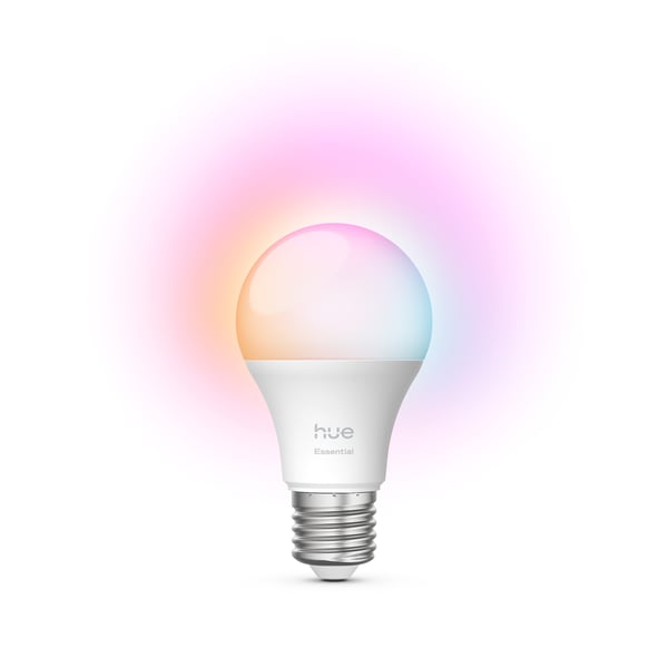Philips Hue Essential smart lampa, vit och färgad belysning, E27, 806 lm